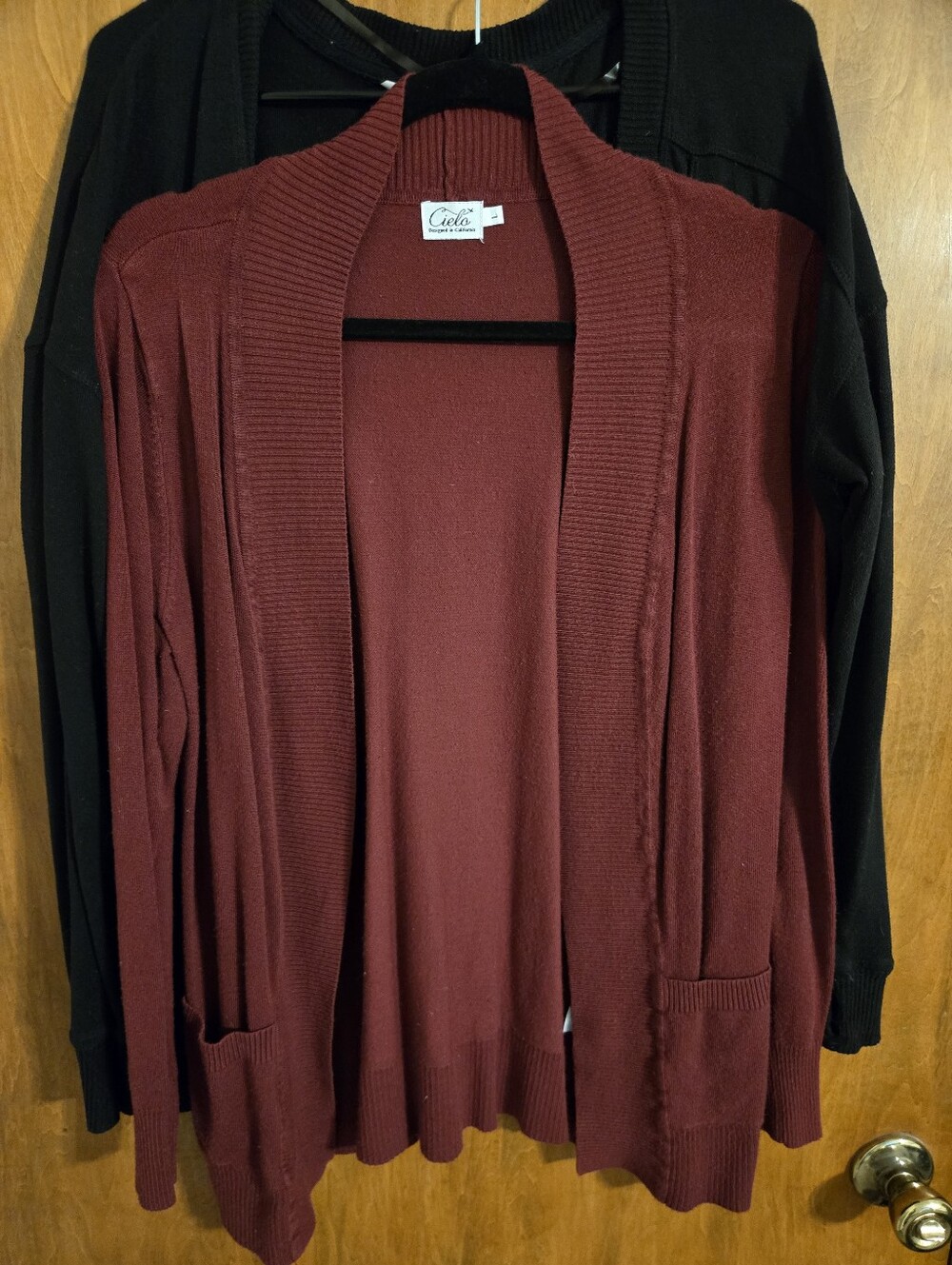 Burgundy & Black Cardigans